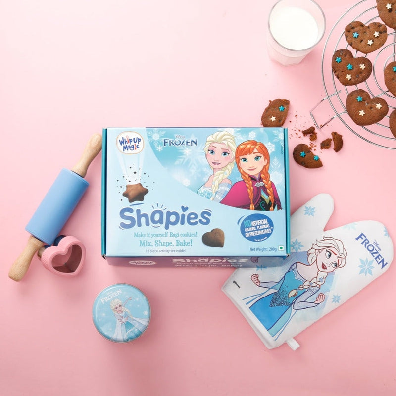 Shapies DIY Ragi Cookie Kit (Disney Frozen) with Blue Frozen themed Apron