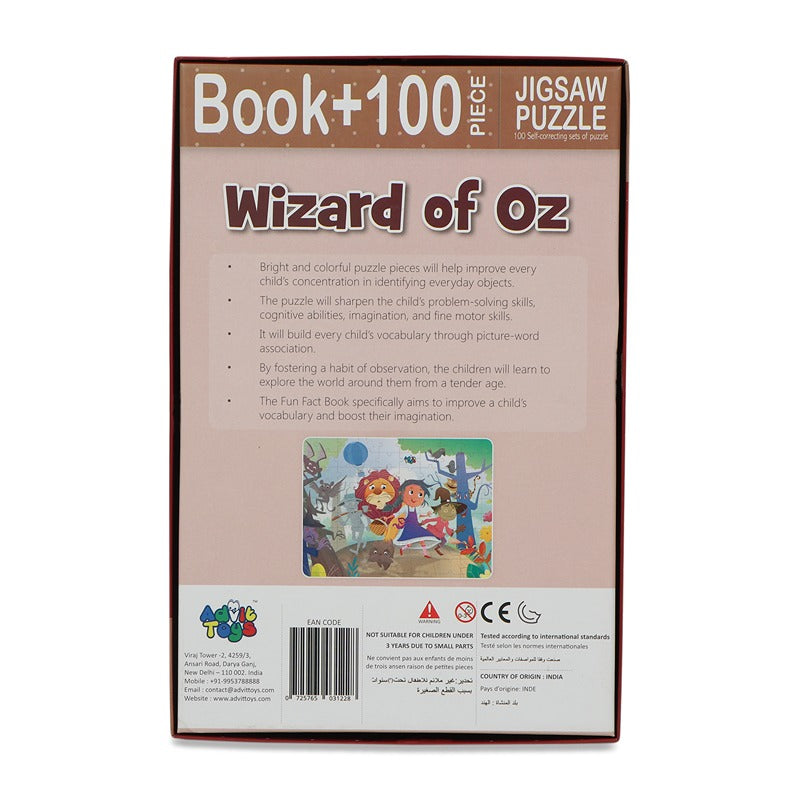 Wizard of Oz - Jigsaw puzzle (100 Piece + 32 Pages Illustrated Story Inside)