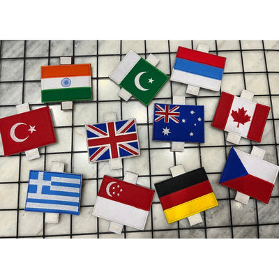 Flags (18 Felt Flags with their country names)