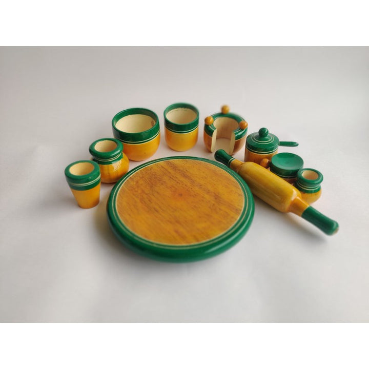 Wooden Eco Friendly Kitchen Cooking Combo Set | Chakla Belan, Utensils and Many More