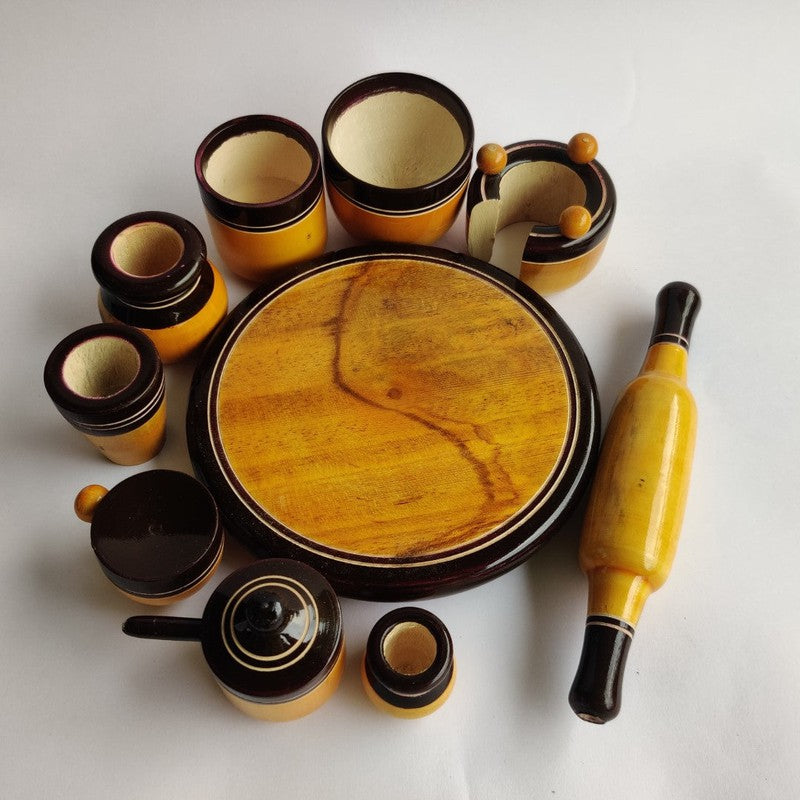 Wooden Eco Friendly Kitchen Cooking Combo Set | Chakla Belan, Utensils and Many More