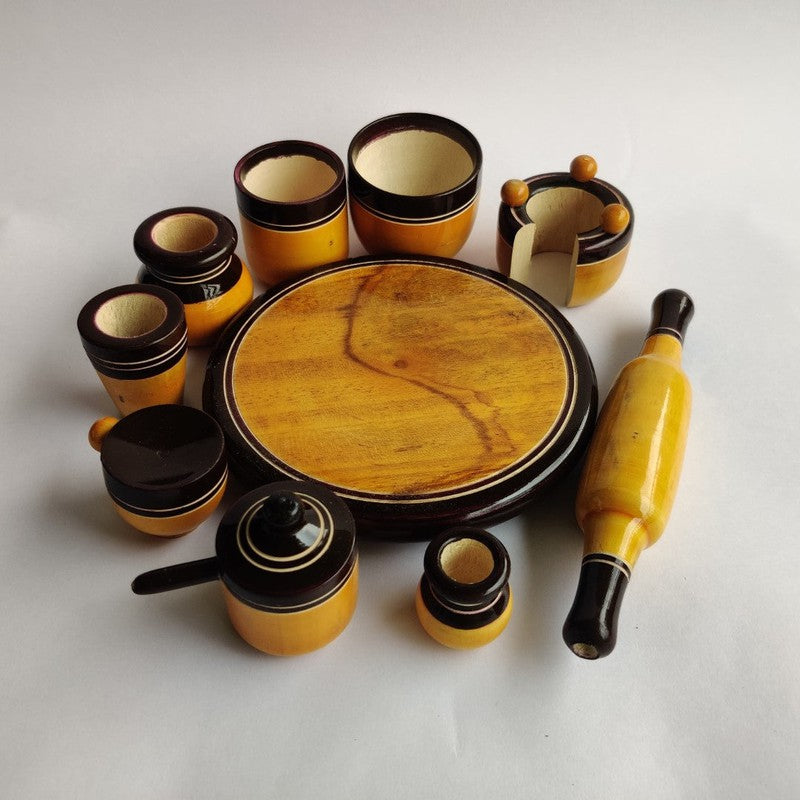 Wooden Eco Friendly Kitchen Cooking Combo Set | Chakla Belan, Utensils and Many More