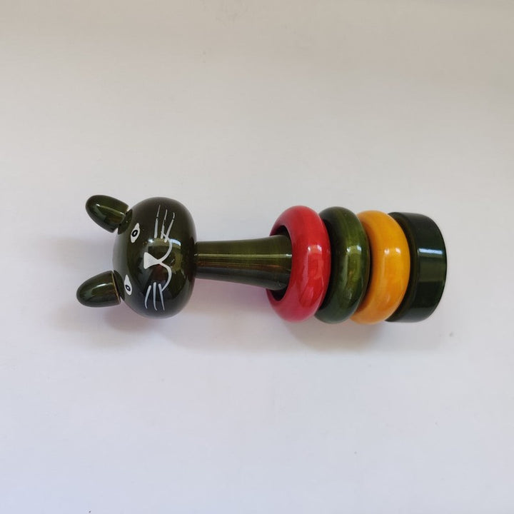 Wooden Abacus Cat Rattle for Newborns and Infants