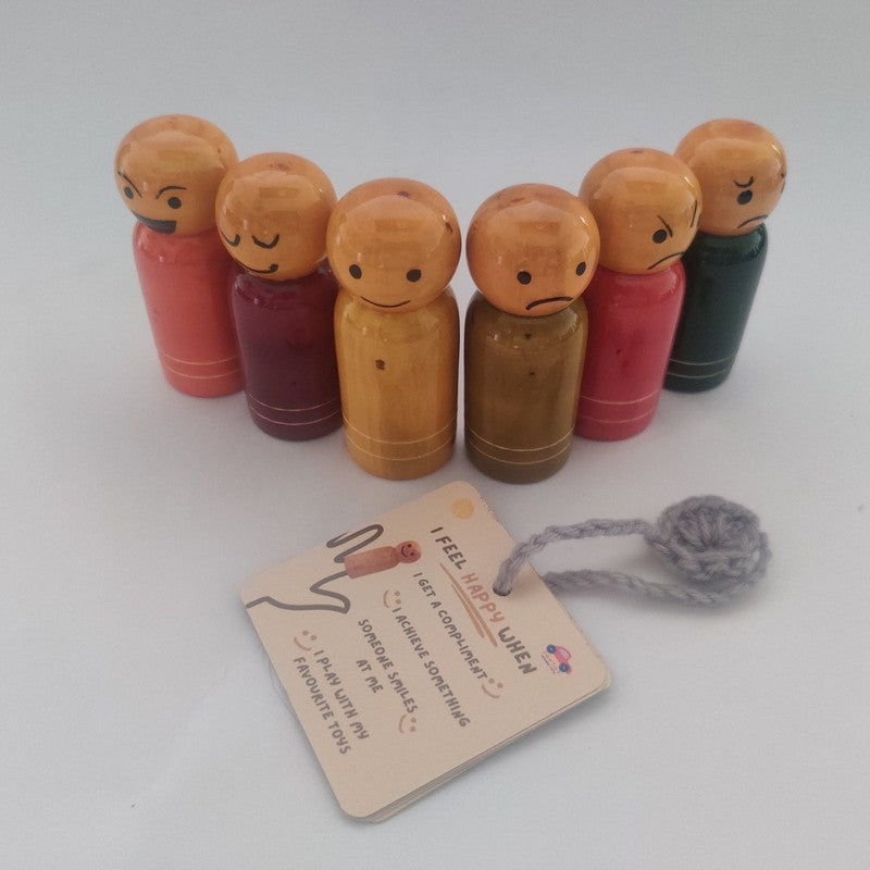 Wooden Finger Puppets for Kids | Set of 6