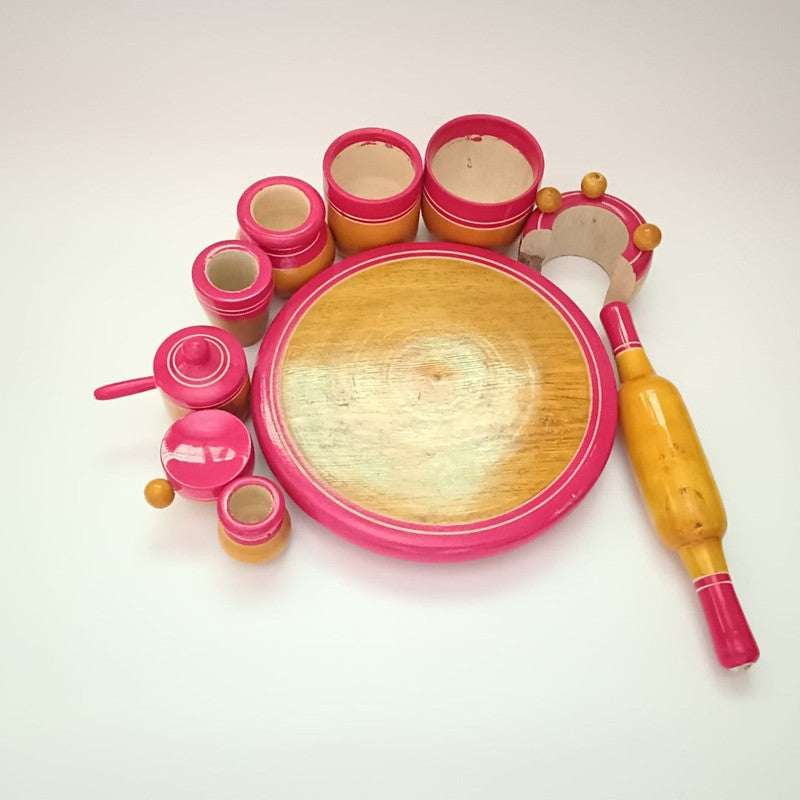 Wooden Eco Friendly Kitchen Cooking Combo Set | Chakla Belan, Utensils and Many More