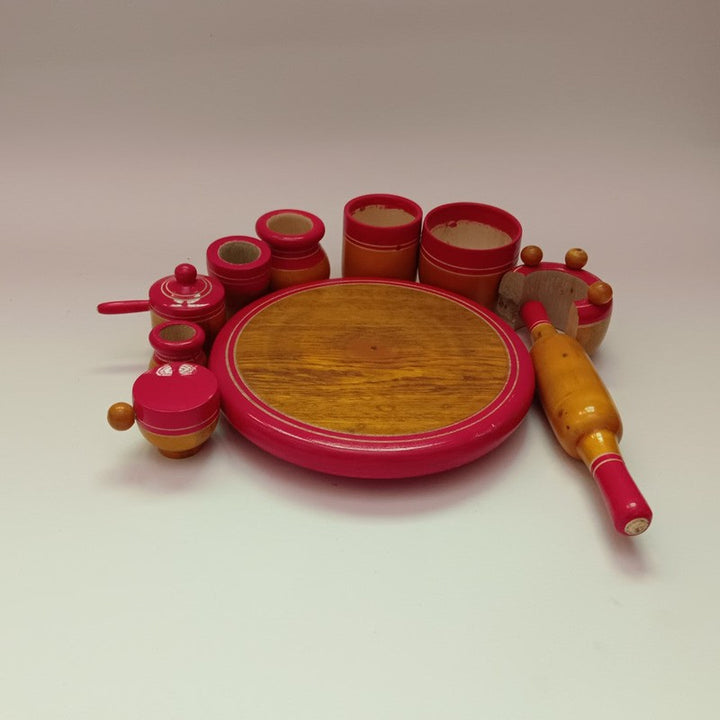 Wooden Eco Friendly Kitchen Cooking Combo Set | Chakla Belan, Utensils and Many More