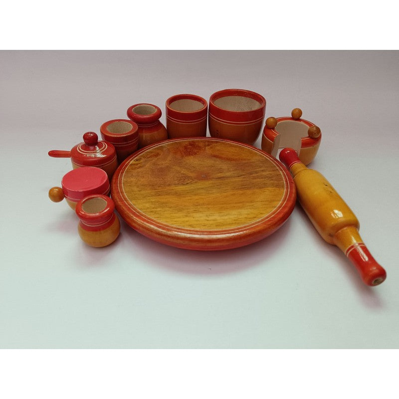 Wooden Eco Friendly Kitchen Cooking Combo Set | Chakla Belan, Utensils and Many More