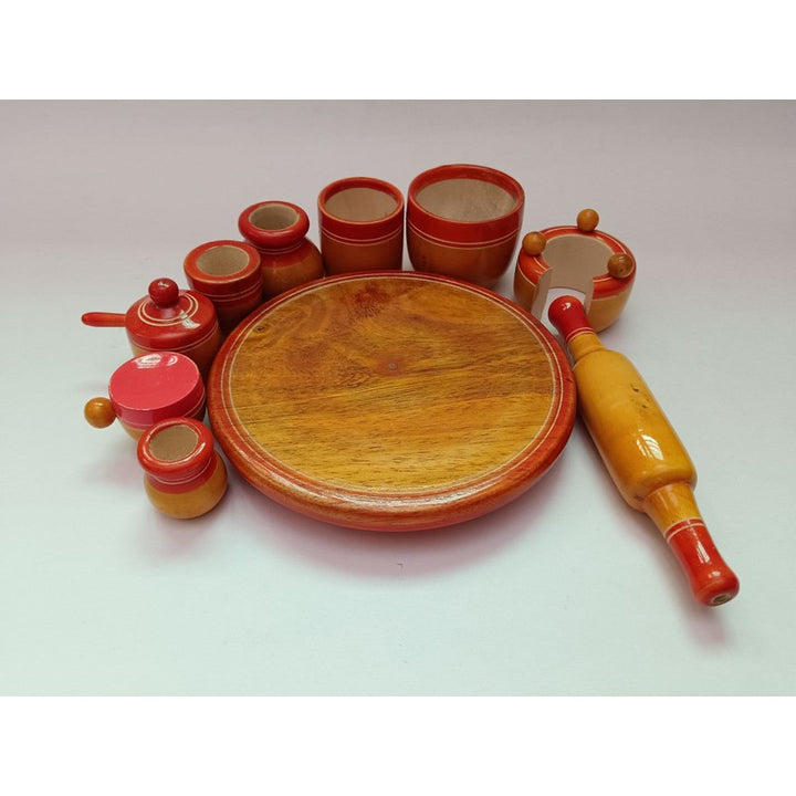 Wooden Eco Friendly Kitchen Cooking Combo Set | Chakla Belan, Utensils and Many More