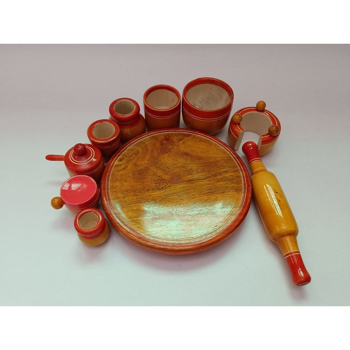 Wooden Eco Friendly Kitchen Cooking Combo Set | Chakla Belan, Utensils and Many More