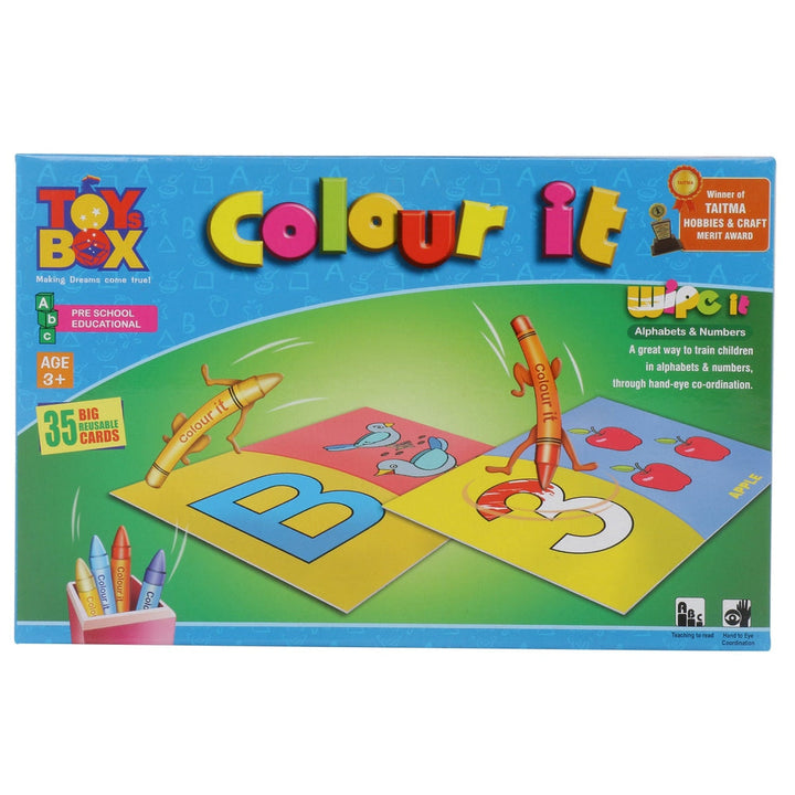 Return Gifts (Pack of 3,5,12)  Colour It & Wipe It - Alphabets & Nos.