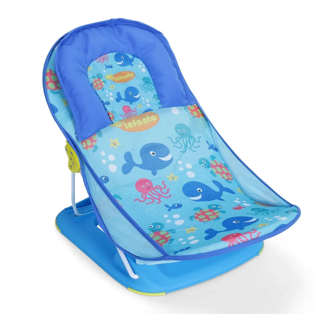 Infanto Baby Bather - Washable Mesh, Adjustable Backrest & Head Support