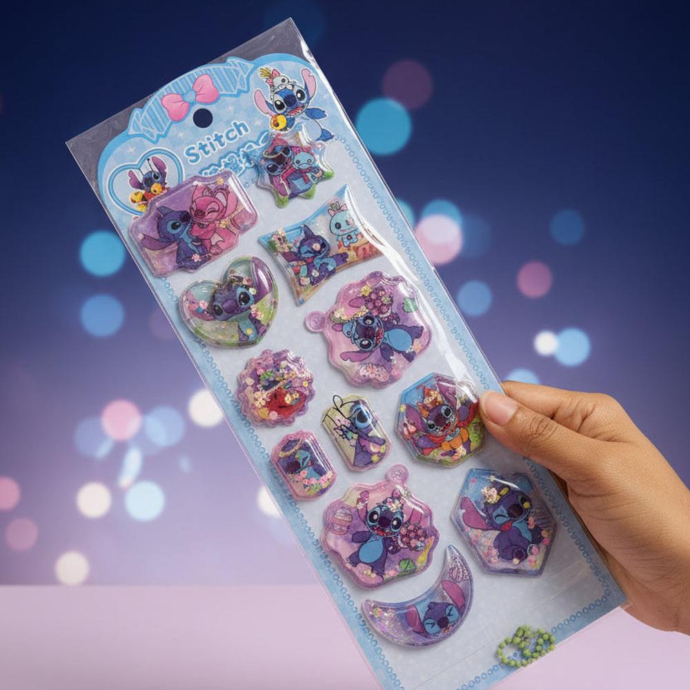 3D Cartoon Pack of 4 Water Stickers - Each packet Contains 12 (Total 48 stickers)