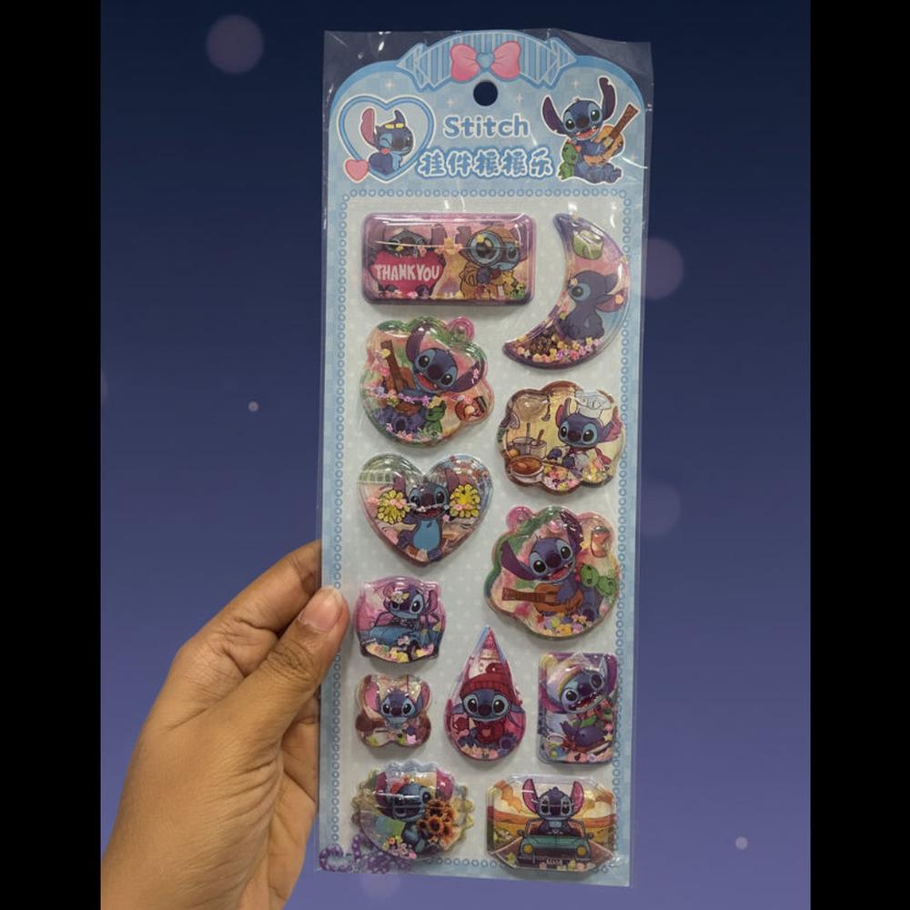 3D Cartoon Pack of 4 Water Stickers - Each packet Contains 12 (Total 48 stickers)