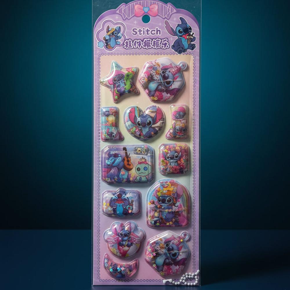 3D Cartoon Pack of 4 Water Stickers - Each packet Contains 12 (Total 48 stickers)