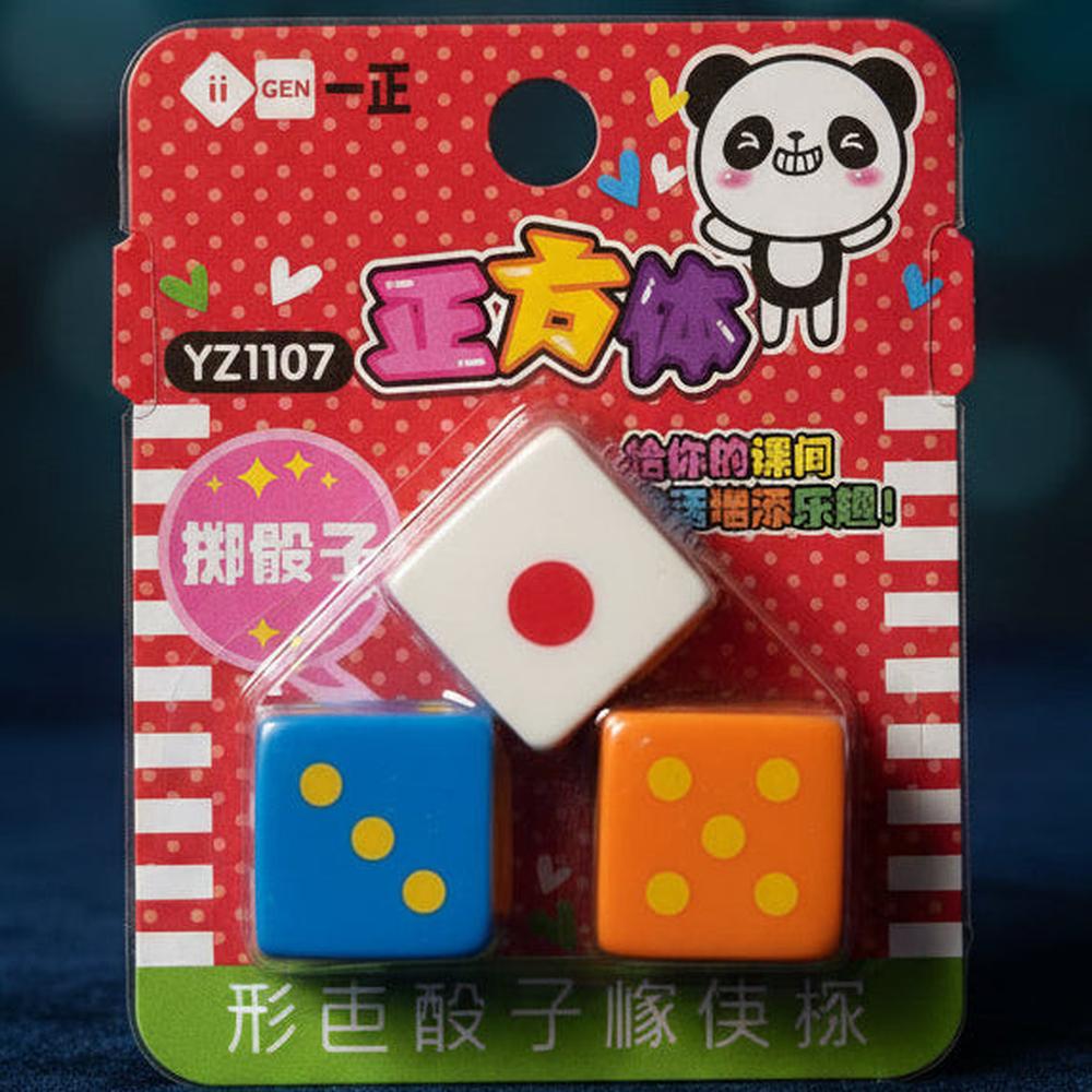 Dice-Shaped Colourful Erasers (6 Colorful Erasers)
