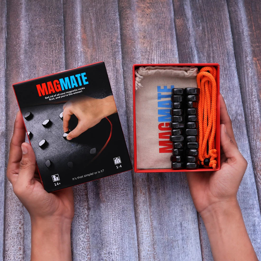 Adeloft Magmate Classic Magnetic Strategy Game for Kids & Adults | Educational Family Game with 24 Magnets | Travel-Friendly Game