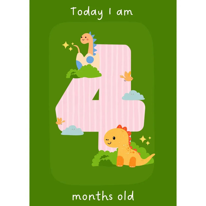 Beelittle Jungle Theme 24-Pack Milestone Cards Set