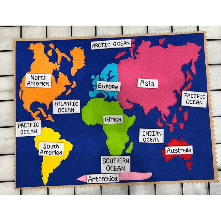 World Map Learning Sheet