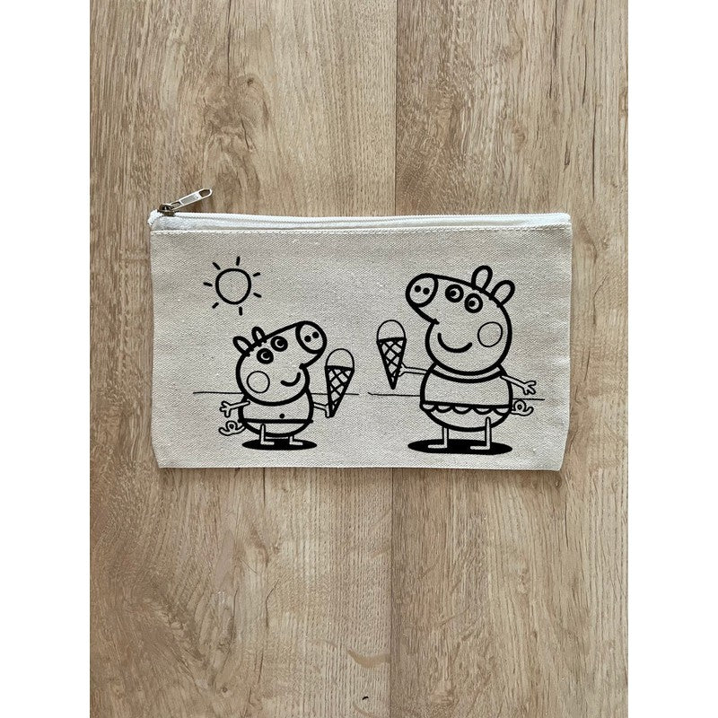 DIY Colouring Peppa Pig Pouch