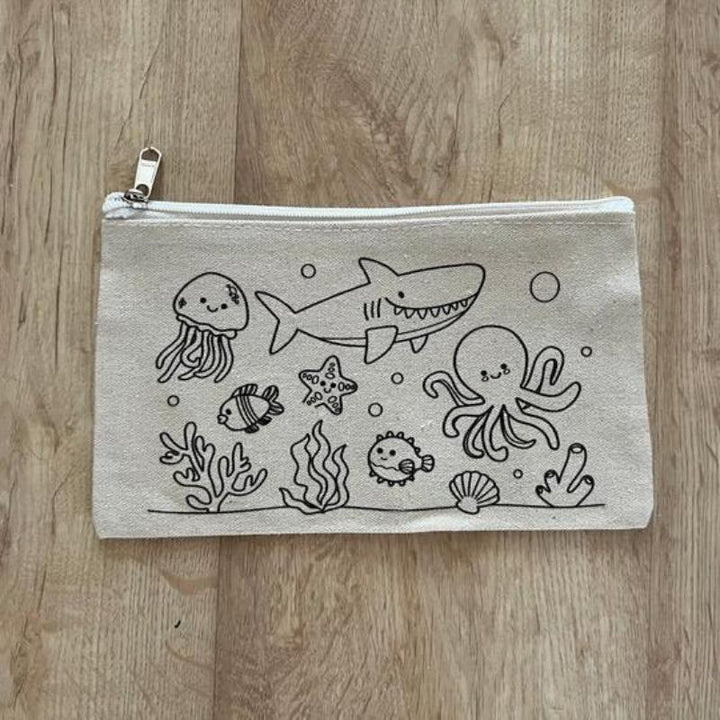 DIY Colouring Underwater World Pouch