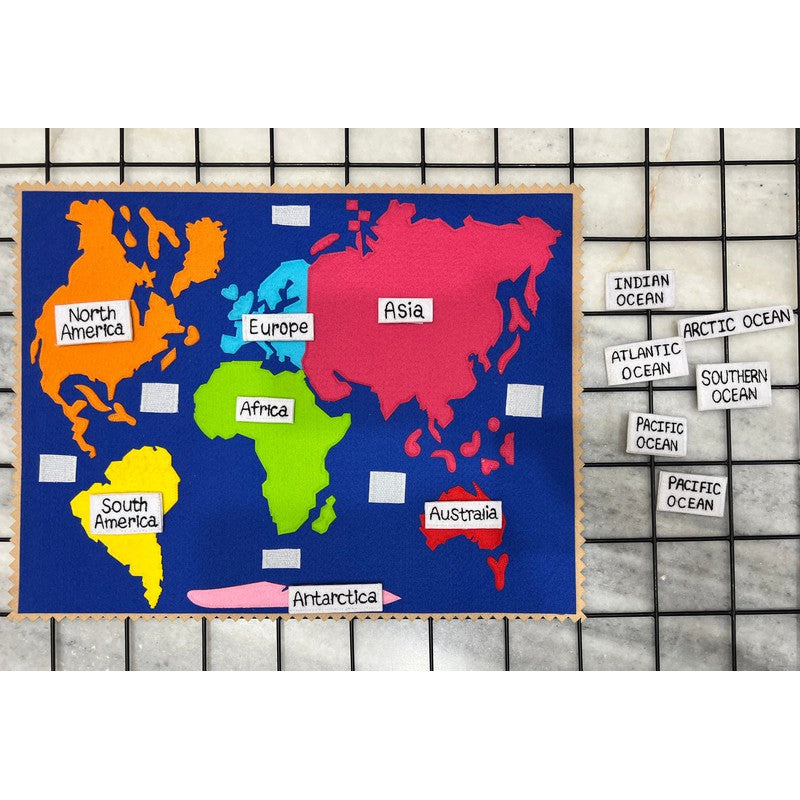 World Map Learning Sheet
