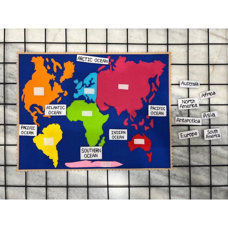 World Map Learning Sheet