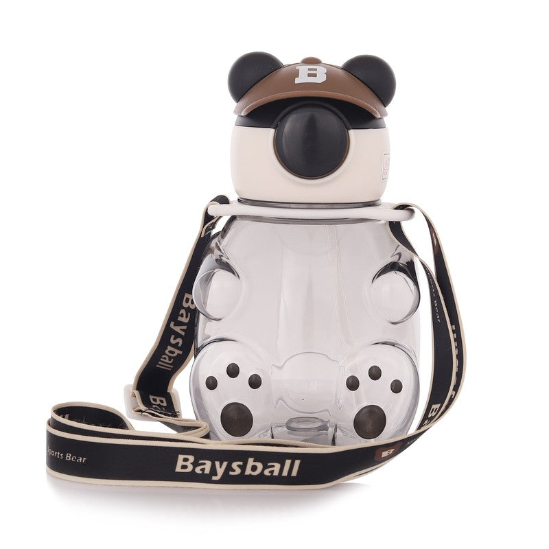 Baysball Cute Bear Hat Anti-Leak Plastic Water Bottle (750ml)