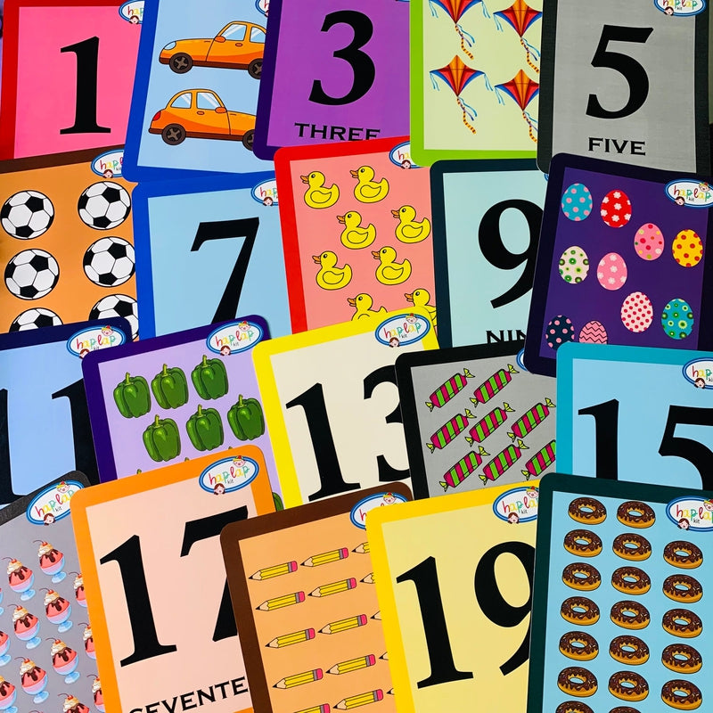 Number Flashcards (20 cards printed both sides)