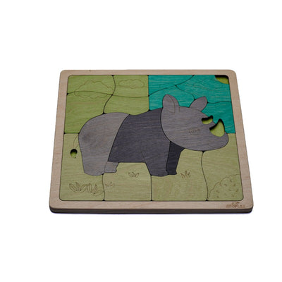 Tuff Rhinoceros Puzzle (Educational Puzzle Set)