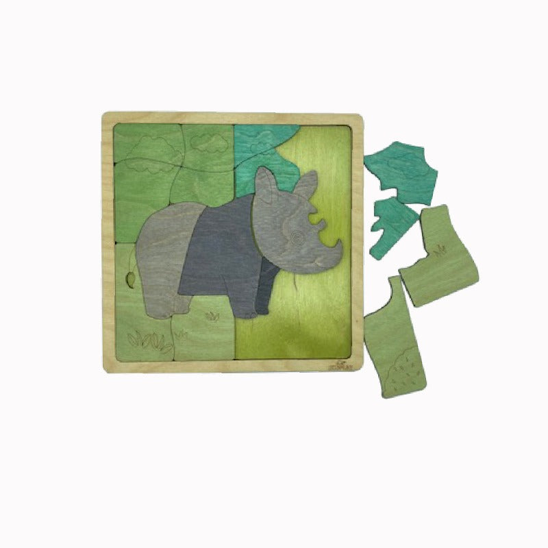 Tuff Rhinoceros Puzzle (Educational Puzzle Set)