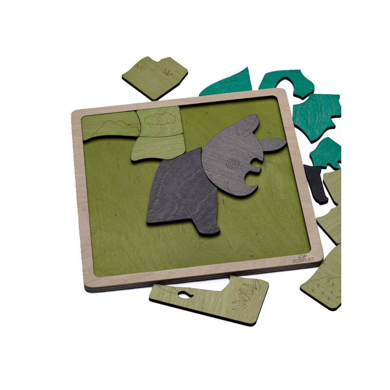 Tuff Rhinoceros Puzzle (Educational Puzzle Set)
