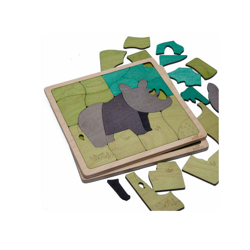 Tuff Rhinoceros Puzzle (Educational Puzzle Set)