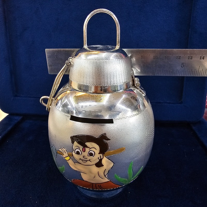 Sterling Silver Chota Bheem Piggy Bank - Premium 925 Collectible for Kids | COD not Available