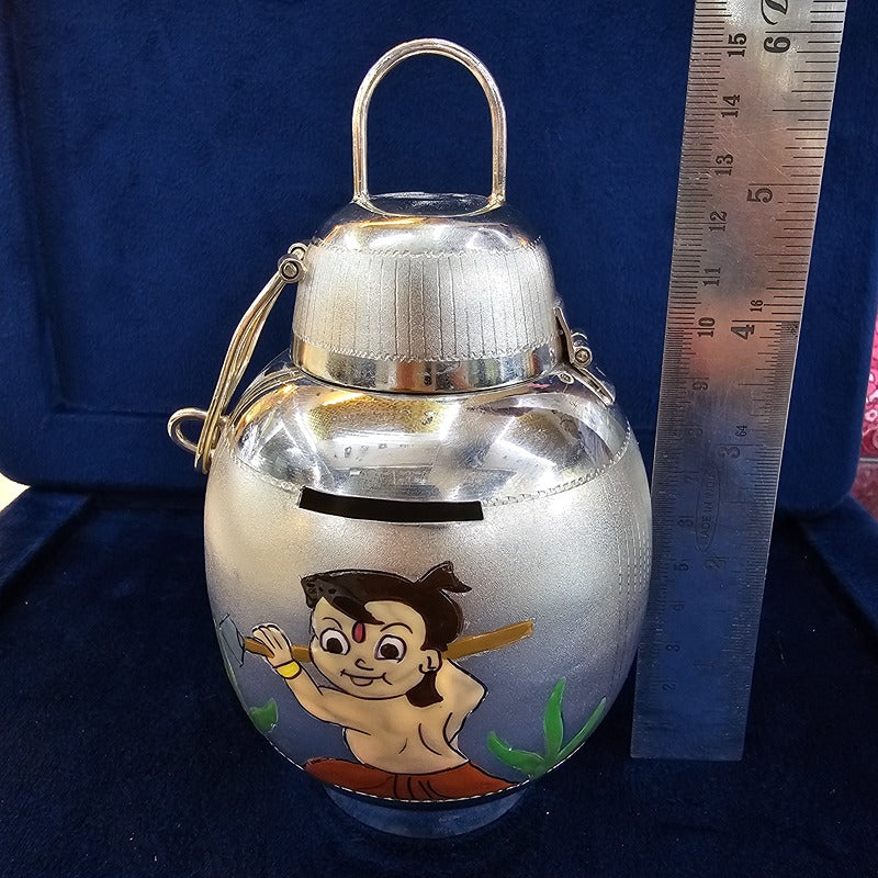 Sterling Silver Chota Bheem Piggy Bank - Premium 925 Collectible for Kids | COD not Available