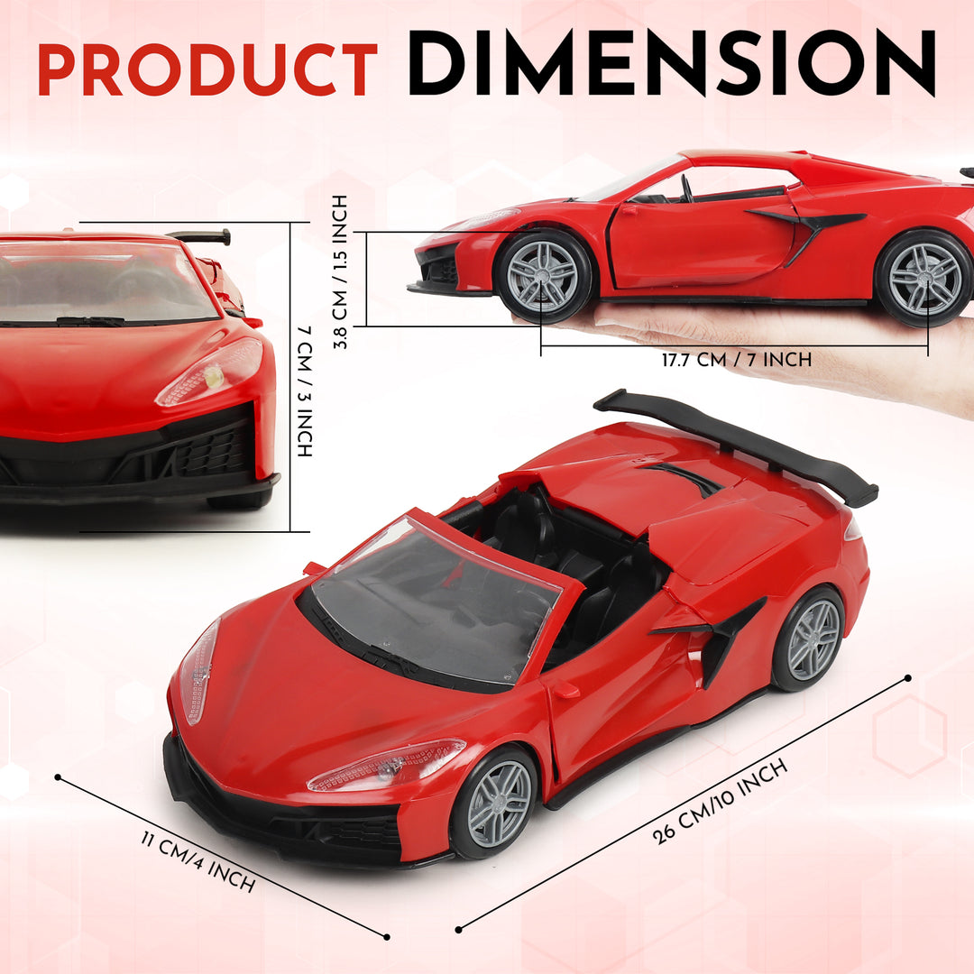 Buy Convertible Sporty Remote Control Car with Head & Tail Lights (5-10 ...
