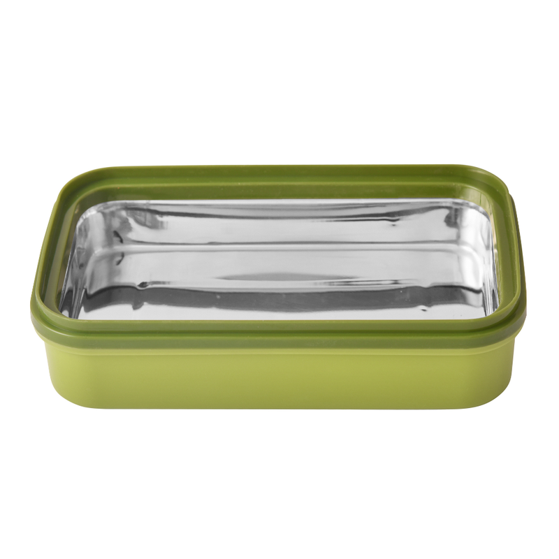 Youp Stainless Steel Mehendi Green Color Kids Lunch Box YUMMY - 500 ml