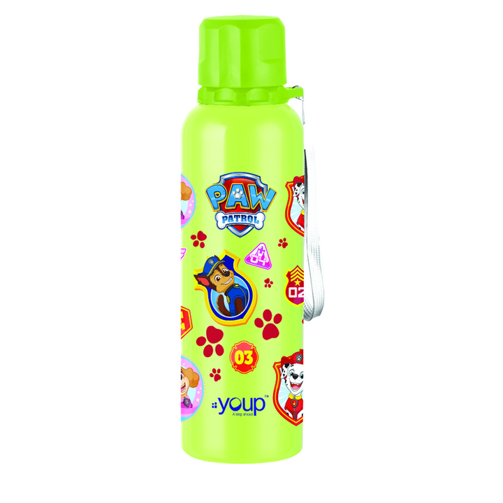 Youp Stainless Steel Green Color Paw Patrol Kids Water Bottle CORAL - 750 ml