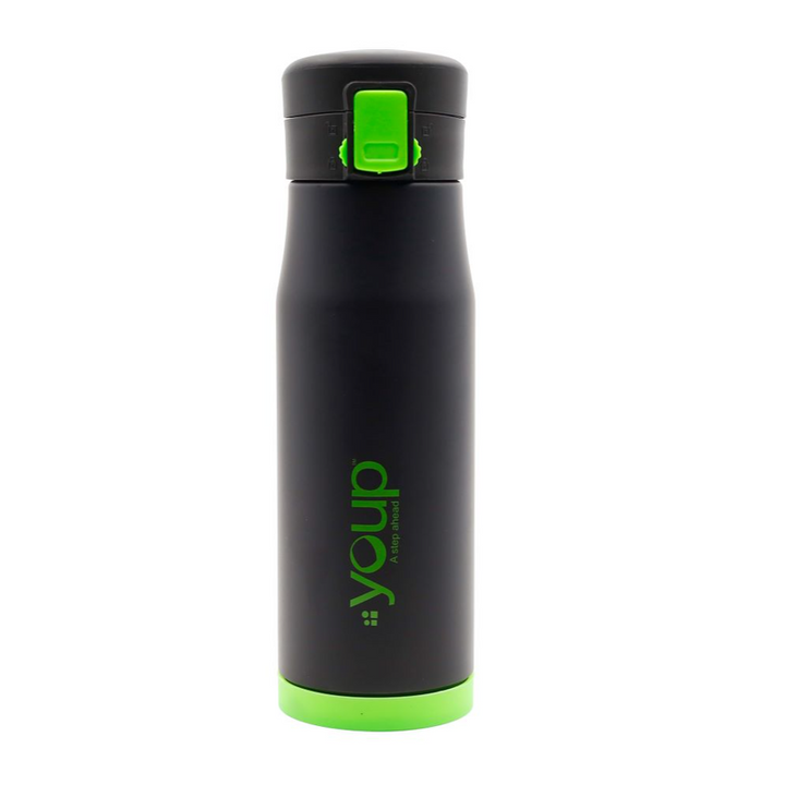 Youp Thermosteel Insulated Green Color Water Bottle BLACKY - 600 ml