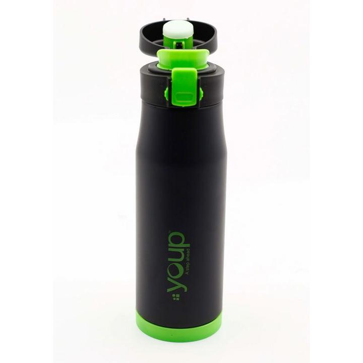 Youp Thermosteel Insulated Green Color Water Bottle BLACKY - 600 ml