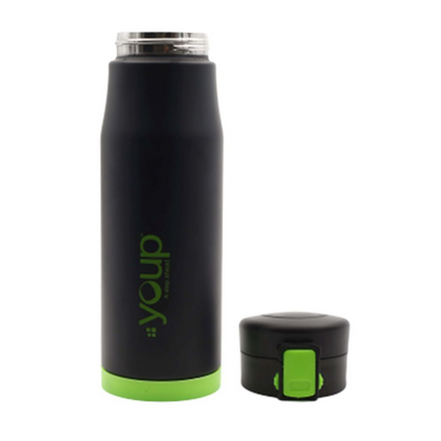 Youp Thermosteel Insulated Green Color Water Bottle BLACKY - 600 ml