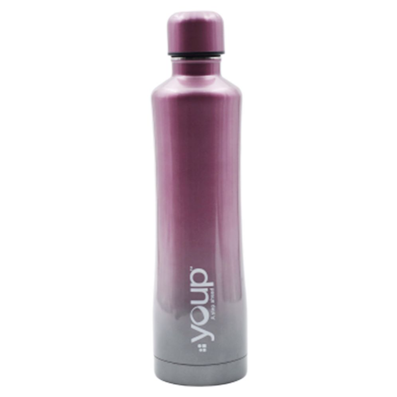 Youp Thermosteel Insulated Pink and Grey color Water Bottle  - 500 ml