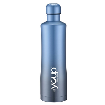 Youp Thermosteel Insulated Blue and Grey color Water Bottle - 500 ml