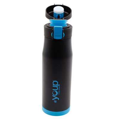 Youp Thermosteel Insulated Blue Color Water Bottle BLACKY - 600 ml