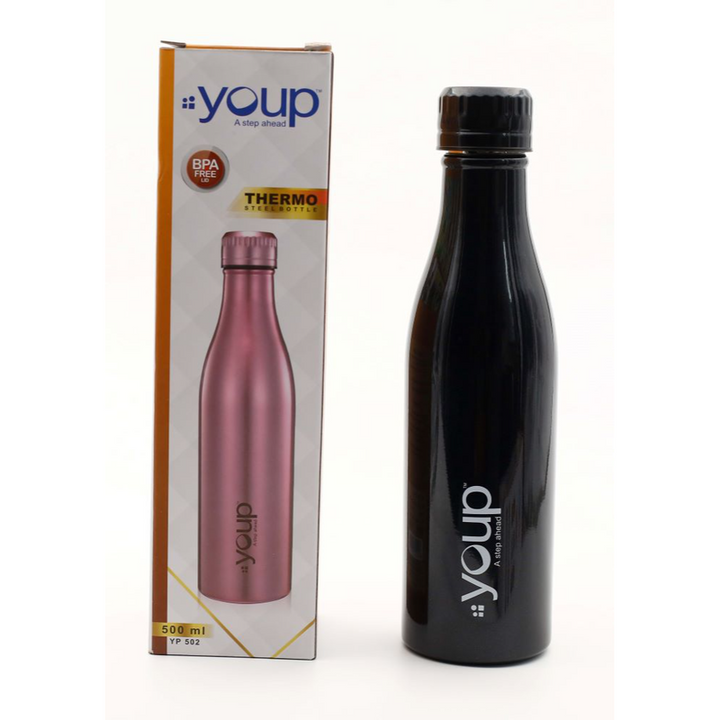 Youp Thermosteel insulated black color Bottle SPLASH502 - 500 ml