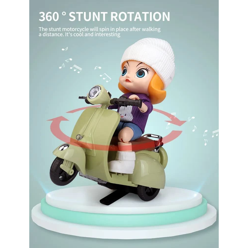 Bump & Go Stunt Scooter with Dancing, Flashing & Sound | 360 Degree Rotating