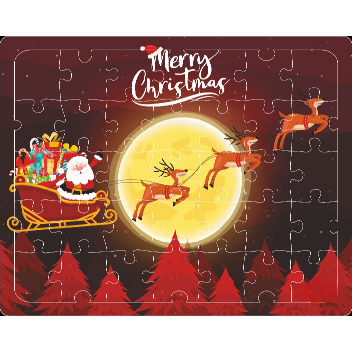 Christmas Puzzle - Dark Red