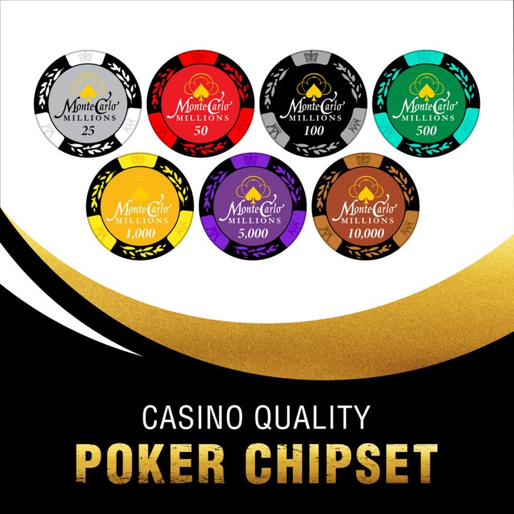 Monte Carlo Poker Chip Set - 300 & 500 Pieces (Grown Ups)