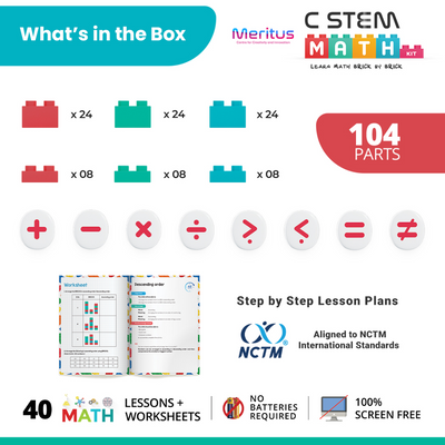 CSTEM Math Kit (96 Plastic bricks)