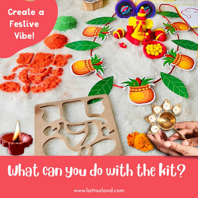 DIY Ganesha Kit (Make Eco Ganpati, Rangoli, Toran, Stamp)