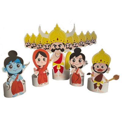 Ramayan paper puppet making activity